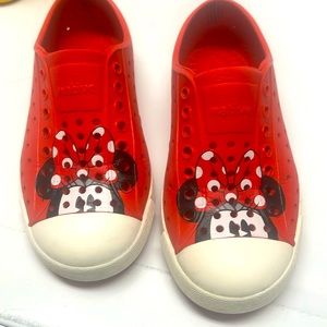 Red Disney Minnie Mouse Native Shoes Toddler Girls